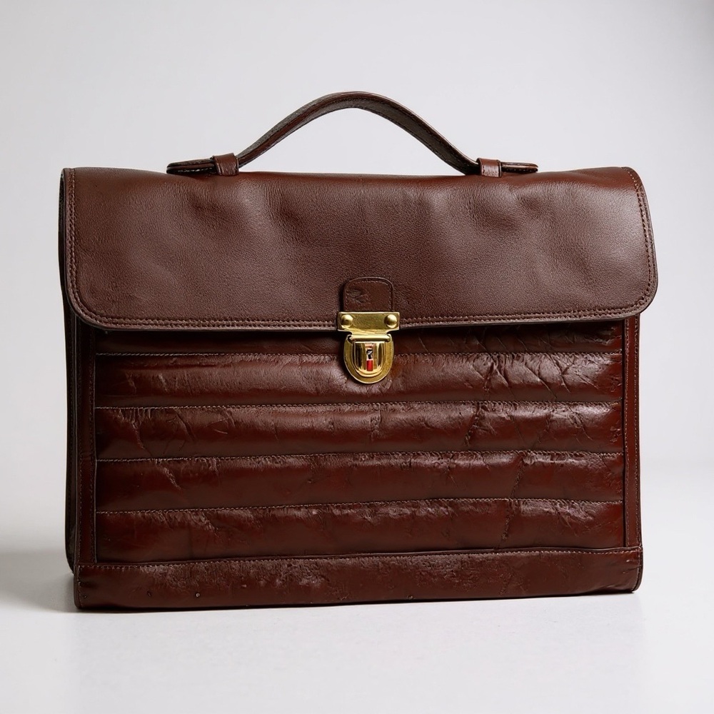 Vintage 1980’s Leather Carrying Brief - Picture 4 of 7